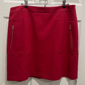 LOFT Mini Skirt New With Tags Size 14. Fully Lined with Zipper Front Pockets